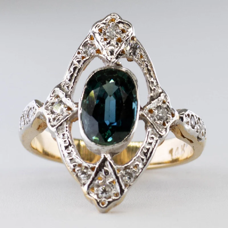 Exclusive Jewelry Discounts – Shop Now For Savings Art Deco Style Blue Sapphire & Diamond Ring | 1.75ct, 0.14ctw | SZ 5 | Exclusive Jewelry Discounts – Shop Now For Savings Art Deco Style Blue Sapphire & Diamond Ring | 1.75ct, 0.14ctw | SZ 5 |