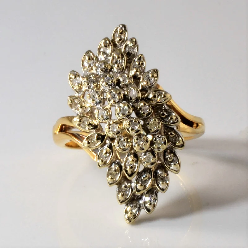 Luxury Jewelry At Unbeatable Discounts Cascading Diamond Bypass Ring | 0.20ctw | SZ 6.5 | Luxury Jewelry At Unbeatable Discounts Cascading Diamond Bypass Ring | 0.20ctw | SZ 6.5 |