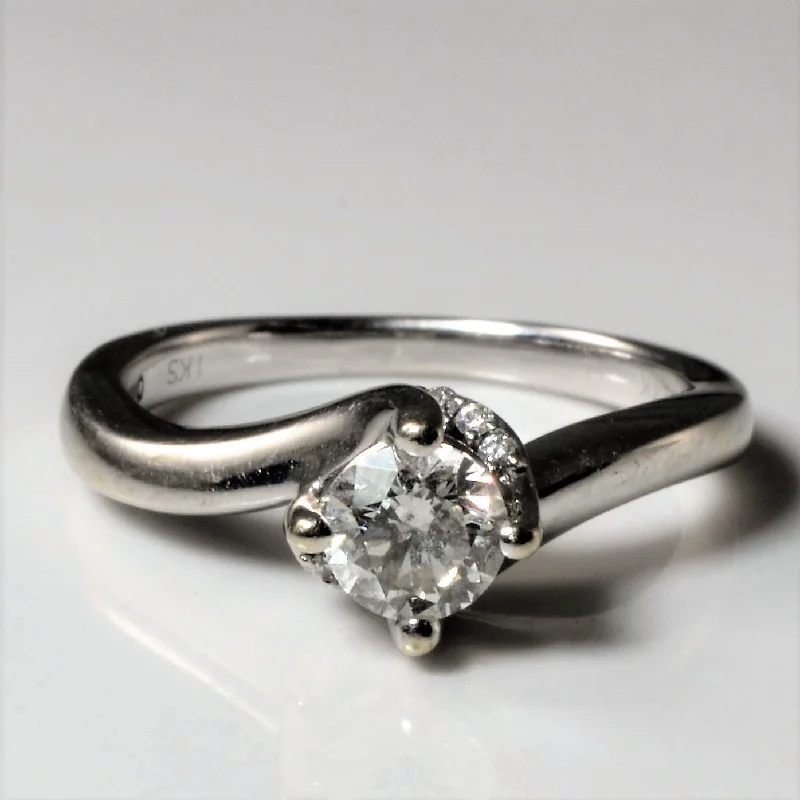Discounted Jewelry For A Glamorous Look Bypass Solitaire Diamond Ring | 0.41ctw | SZ 5.25 | Discounted Jewelry For A Glamorous Look Bypass Solitaire Diamond Ring | 0.41ctw | SZ 5.25 |