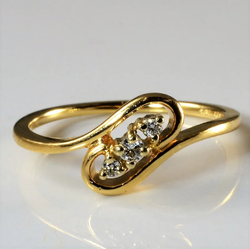 Special Deals On Handcrafted And Designer Jewelry Bypass Three Stone Diamond Ring | 0.06ctw | SZ 6.5 | Special Deals On Handcrafted And Designer Jewelry Bypass Three Stone Diamond Ring | 0.06ctw | SZ 6.5 |