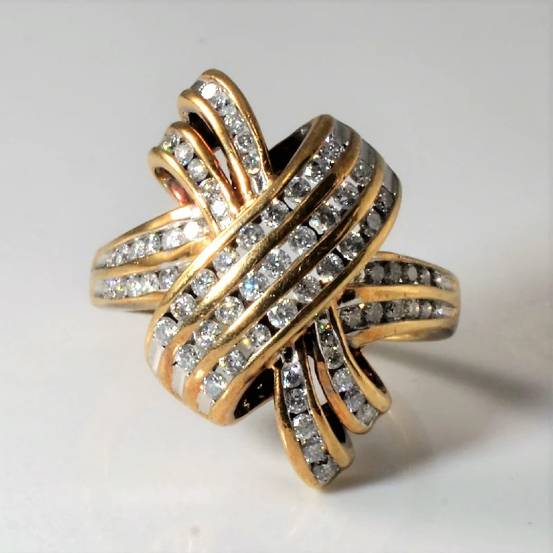 Shop Dazzling Jewelry With Special Promotional Discounts Channel Set Diamond Knot Ring | 0.84ctw | SZ 7.25 |