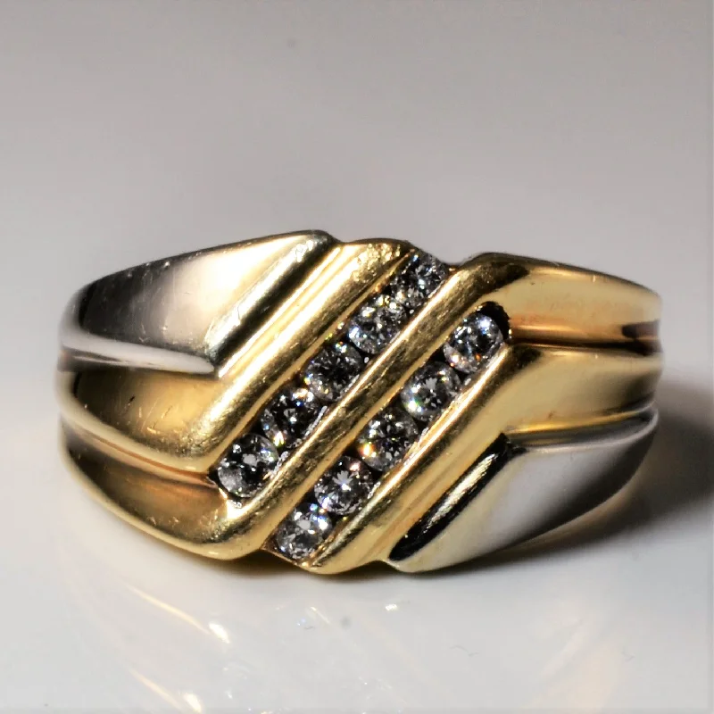 Exclusive Jewelry Sale – Grab Timeless Pieces Now Two Tone Diagonal Channel Diamond Ring | 0.35ctw | SZ 10.75 | Exclusive Jewelry Sale – Grab Timeless Pieces Now Two Tone Diagonal Channel Diamond Ring | 0.35ctw | SZ 10.75 |