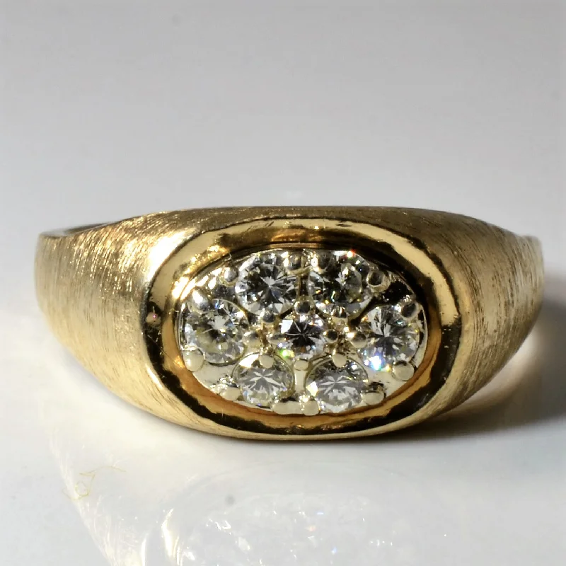 Fashion-Forward Jewelry At Exclusive Discounts Brushed Cluster Diamond Dome Ring | 0.61ctw | SZ 13 | Fashion-Forward Jewelry At Exclusive Discounts Brushed Cluster Diamond Dome Ring | 0.61ctw | SZ 13 |