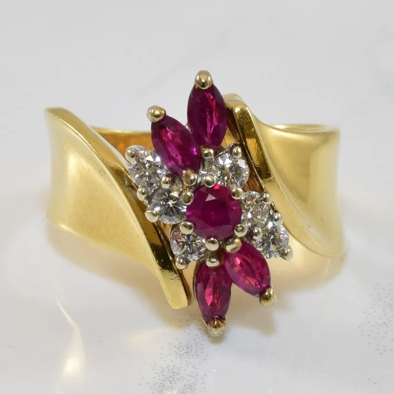 Shop Handcrafted Jewelry At Special Promotional Rates Mixed Cut Ruby Cascade Bypass Ring | 0.24ctw, 0.70ctw | SZ 7.25 | Shop Handcrafted Jewelry At Special Promotional Rates Mixed Cut Ruby Cascade Bypass Ring | 0.24ctw, 0.70ctw | SZ 7.25 |
