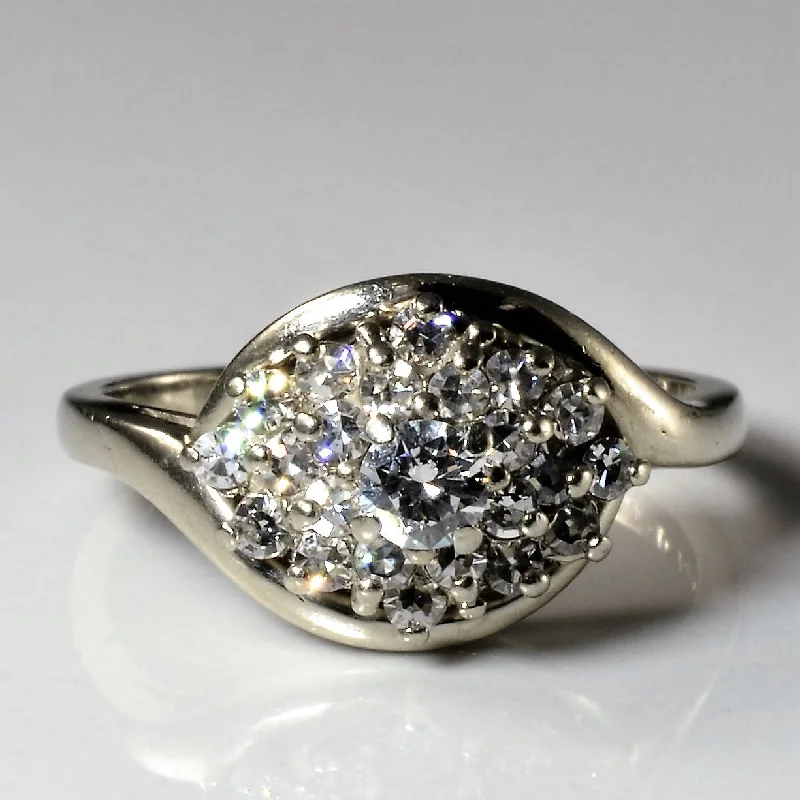 Big Discounts On Elegant Jewelry Collections Cluster Set Diamond Bypass Ring | 0.48ctw | SZ 6.5 | Big Discounts On Elegant Jewelry Collections Cluster Set Diamond Bypass Ring | 0.48ctw | SZ 6.5 |