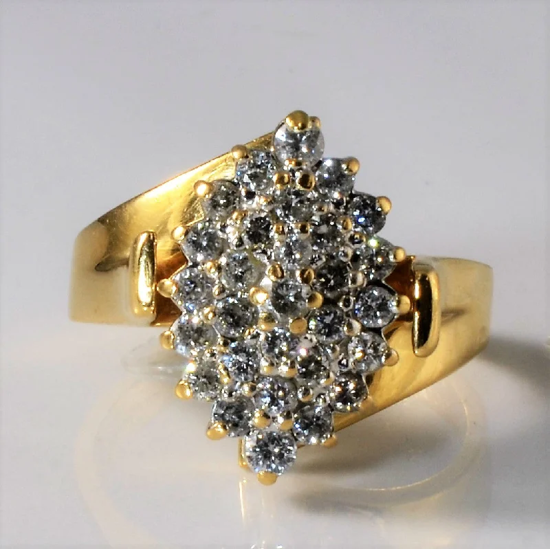 Jewelry Clearance Event – Stock Up Before It's Over Marquise Shaped Diamond Bypass Ring | 1.00ctw | SZ 8.75 | Jewelry Clearance Event – Stock Up Before It's Over Marquise Shaped Diamond Bypass Ring | 1.00ctw | SZ 8.75 |