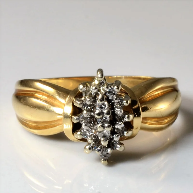 Affordable Elegance – Special Jewelry Sale Now Live Marquise Shaped Diamond Cluster Ring | 0.08ctw | SZ 7.25 | Affordable Elegance – Special Jewelry Sale Now Live Marquise Shaped Diamond Cluster Ring | 0.08ctw | SZ 7.25 |