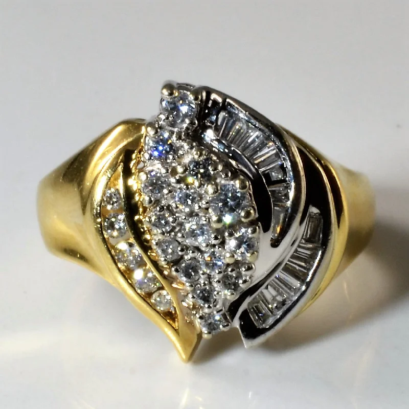 High-Quality Jewelry At A Fraction Of The Cost Twisted Diamond Cluster Ring | 0.47ctw | SZ 6.25 | High-Quality Jewelry At A Fraction Of The Cost Twisted Diamond Cluster Ring | 0.47ctw | SZ 6.25 |