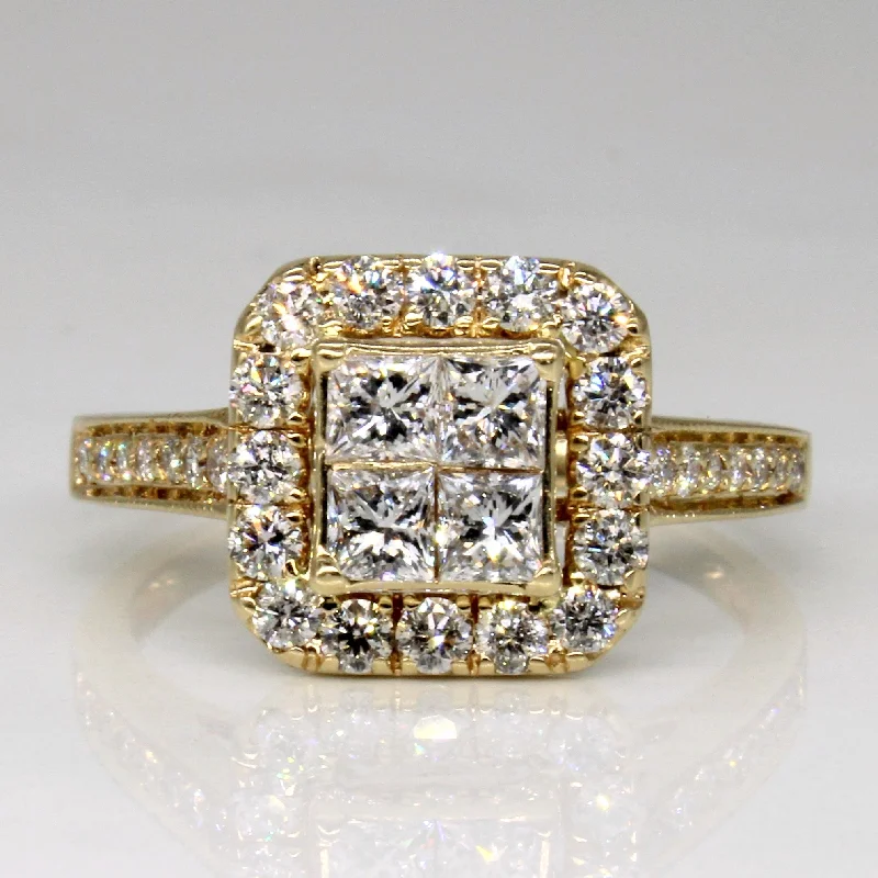 Don't Miss Out On Jaw-Dropping Jewelry Discounts Princess Cut Diamond Cluster Engagement Ring | 1.00ctw | SZ 7 | Don't Miss Out On Jaw-Dropping Jewelry Discounts Princess Cut Diamond Cluster Engagement Ring | 1.00ctw | SZ 7 |