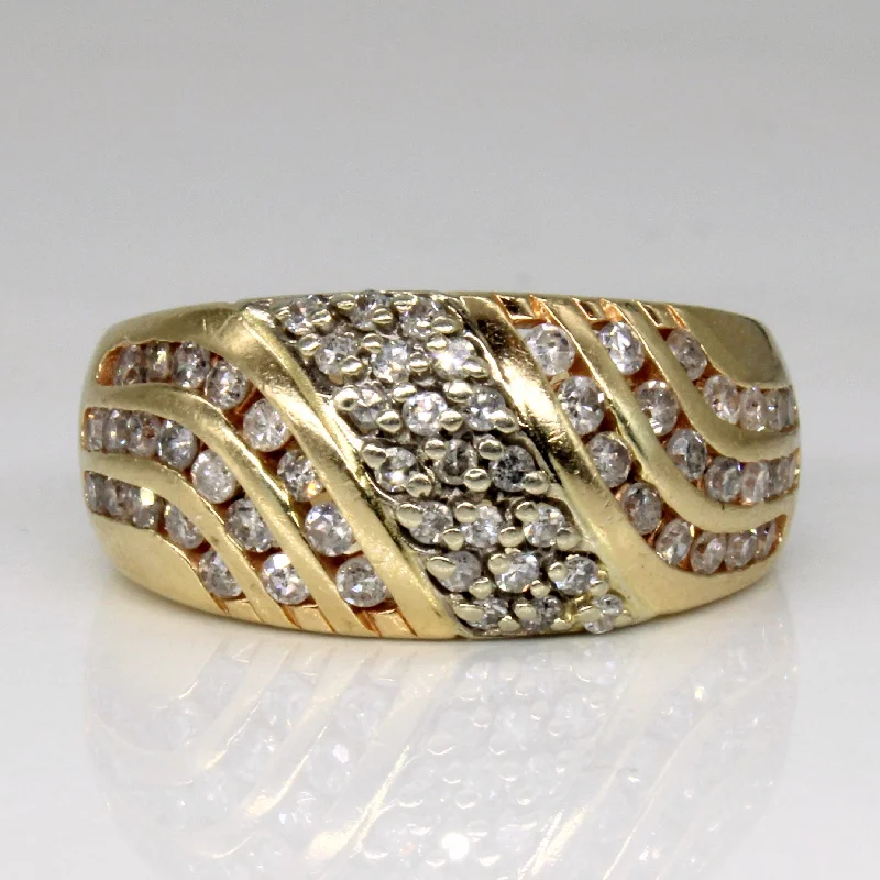 High-Quality Gemstone Jewelry For Special Occasions Diamond Cluster Wave Ring | 0.81ctw | SZ 7.25 | High-Quality Gemstone Jewelry For Special Occasions Diamond Cluster Wave Ring | 0.81ctw | SZ 7.25 |