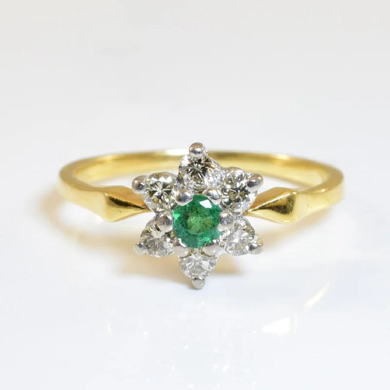 The Biggest Jewelry Sale Of The Year Is Here Diamond & Emerald Cluster Ring | 0.18ctw, 0.10ct | SZ 5 | The Biggest Jewelry Sale Of The Year Is Here Diamond & Emerald Cluster Ring | 0.18ctw, 0.10ct | SZ 5 |