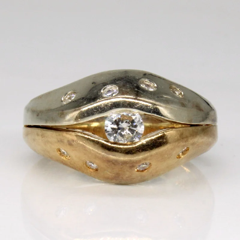 Customized Silver Jewelry For Unique Style Diamond Eye Design Ring | 0.32ctw | SZ 6 | Customized Silver Jewelry For Unique Style Diamond Eye Design Ring | 0.32ctw | SZ 6 |