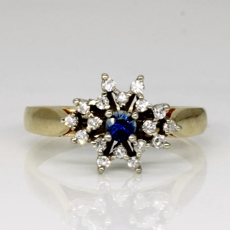 Dainty And Elegant Jewelry Now At Reduced Prices Diamond & Sapphire Cluster Ring | 0.11ctw, 0.09ct | SZ 6.75 | Dainty And Elegant Jewelry Now At Reduced Prices Diamond & Sapphire Cluster Ring | 0.11ctw, 0.09ct | SZ 6.75 |