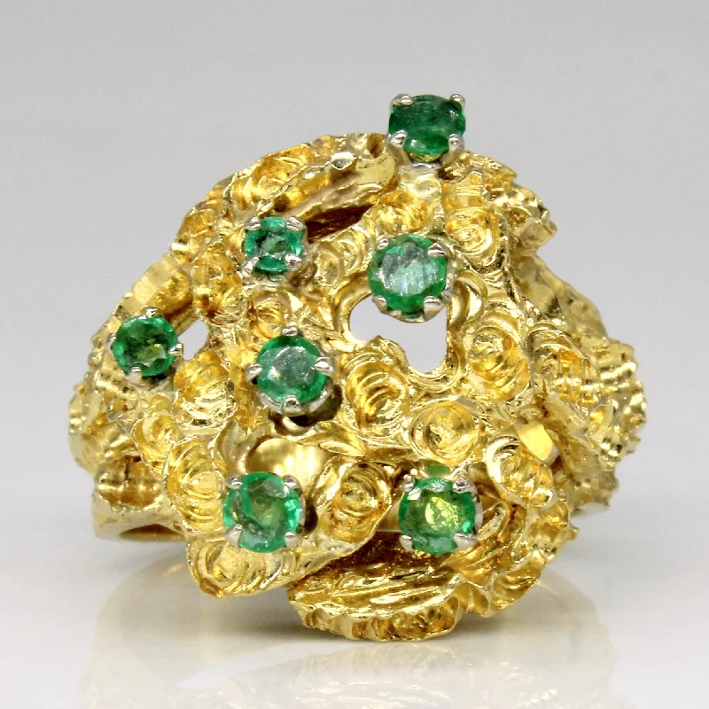 Elegant Jewelry Styles At Budget-Friendly Prices Emerald Abstract Ring | 0.27ctw | SZ 5.75 | Elegant Jewelry Styles At Budget-Friendly Prices Emerald Abstract Ring | 0.27ctw | SZ 5.75 |