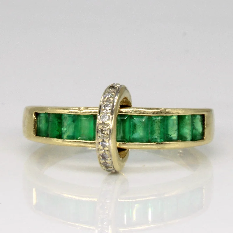 Stunning Jewelry Pieces At The Lowest Prices Ever Emerald & Diamond Pierced Ring | 0.60ctw, 0.04ctw | SZ 8.25 | Stunning Jewelry Pieces At The Lowest Prices Ever Emerald & Diamond Pierced Ring | 0.60ctw, 0.04ctw | SZ 8.25 |