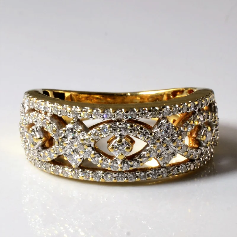 Bestselling Jewelry At Special Promotional Rates Filigree Open Work Diamond Ring | 0.57ctw | SZ 6 | Bestselling Jewelry At Special Promotional Rates Filigree Open Work Diamond Ring | 0.57ctw | SZ 6 |