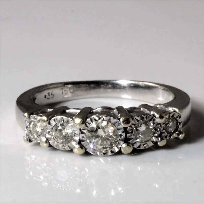 Shop Elegant Jewelry At Unbeatable Prices Five Stone Illusion Set Diamond Ring | 0.35ctw | SZ 6.5 | Shop Elegant Jewelry At Unbeatable Prices Five Stone Illusion Set Diamond Ring | 0.35ctw | SZ 6.5 |