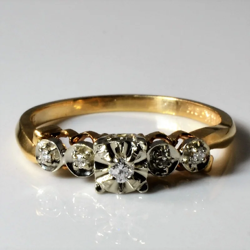 Premium Jewelry Now Available At Special Discounts Retro Five Stone Diamond Ring | 0.09ctw | SZ 8.75 | Premium Jewelry Now Available At Special Discounts Retro Five Stone Diamond Ring | 0.09ctw | SZ 8.75 |