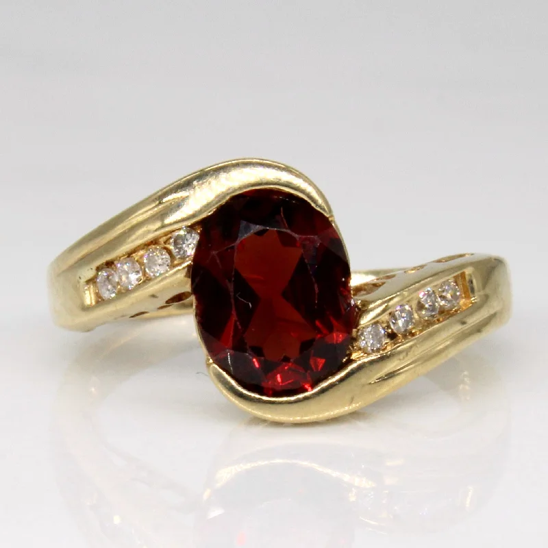 Luxury Jewelry Sale – Elegant Styles At Unbeatable Prices Garnet & Diamond Bypass Ring | 1.15ct, 0.05ctw | SZ 4.25 | Luxury Jewelry Sale – Elegant Styles At Unbeatable Prices Garnet & Diamond Bypass Ring | 1.15ct, 0.05ctw | SZ 4.25 |
