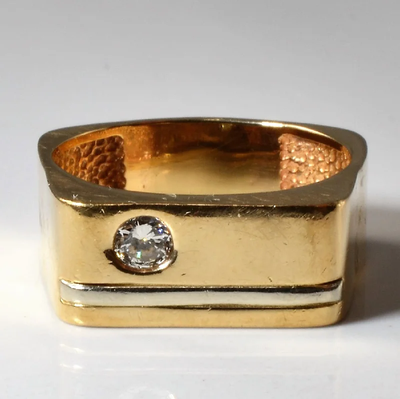 Dainty And Elegant Jewelry Now At Reduced Prices Gypsy Set Solitaire Diamond Ring | 0.22ct | SZ 11.75 |