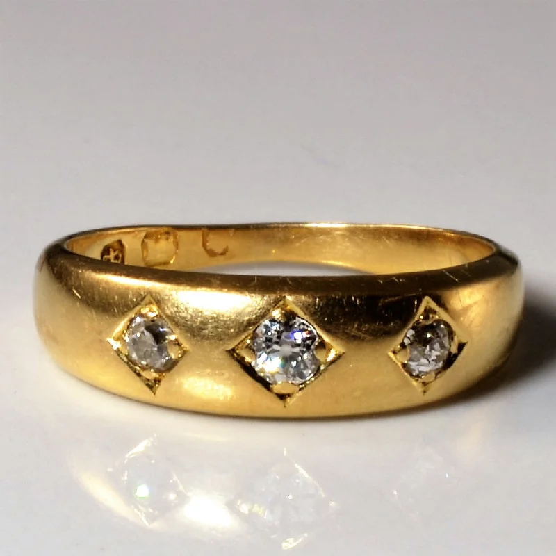 Get The Jewelry You Love At A Price You Love 1847 London Hallmarked Three Stone Old Mine Cut Diamond Band | 0.16ctw | SZ 4.25 | Get The Jewelry You Love At A Price You Love 1847 London Hallmarked Three Stone Old Mine Cut Diamond Band | 0.16ctw | SZ 4.25 |
