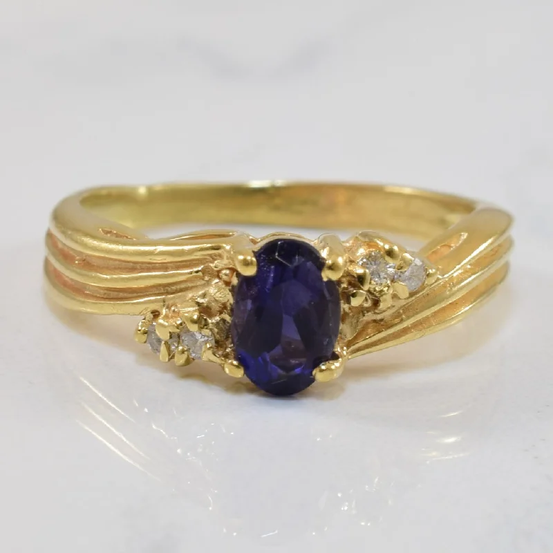 Shop Dazzling Jewelry At The Best Prices Iolite & Diamond Bypass Ring | 0.28ct, 0.04ctw | SZ 5 | Shop Dazzling Jewelry At The Best Prices Iolite & Diamond Bypass Ring | 0.28ct, 0.04ctw | SZ 5 |