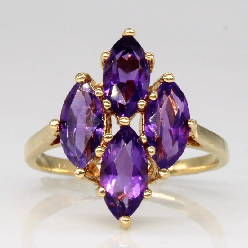 Unmissable Jewelry Sale – Shop Before It's Too Late Marquise Amethyst Cluster Ring | 1.68ctw | SZ 6.5 | Unmissable Jewelry Sale – Shop Before It's Too Late Marquise Amethyst Cluster Ring | 1.68ctw | SZ 6.5 |