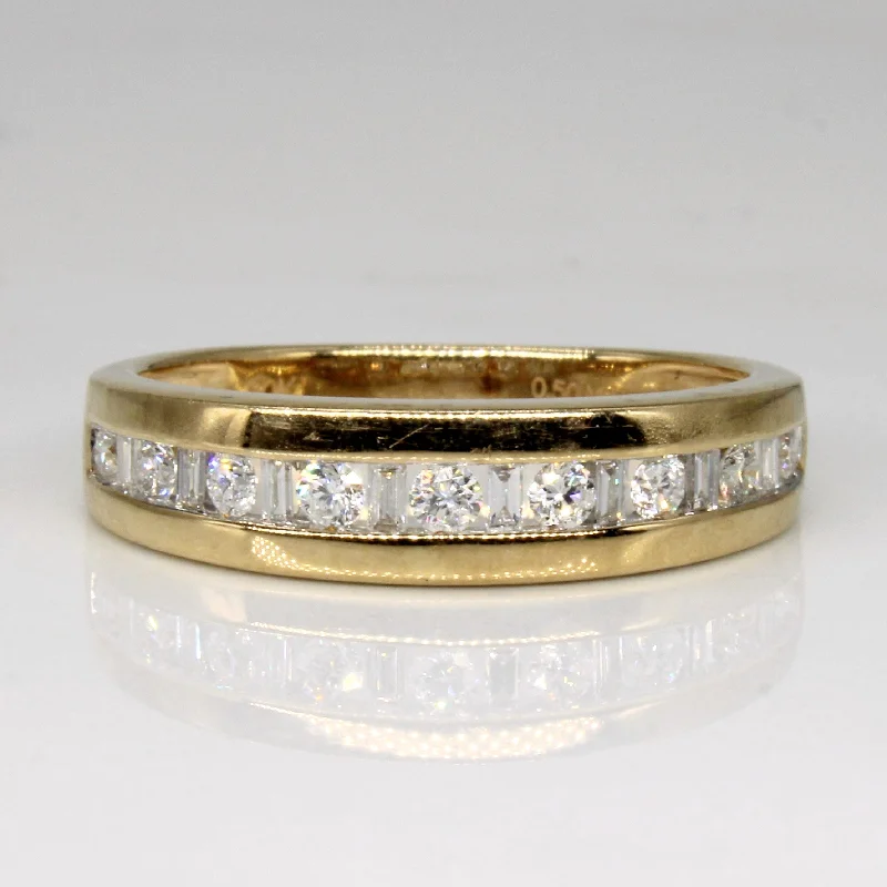 Dainty Floral Jewelry For Feminine Elegance Michael Hill' Mixed Cut Diamond Band | 0.50ctw | SZ 10.5 | Dainty Floral Jewelry For Feminine Elegance Michael Hill' Mixed Cut Diamond Band | 0.50ctw | SZ 10.5 |