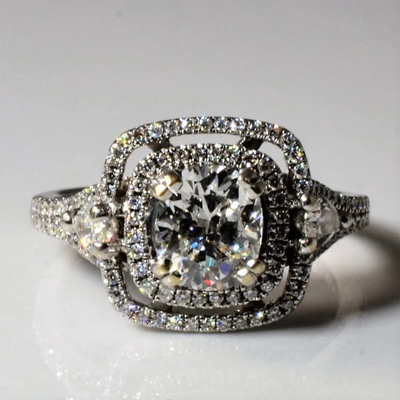 Shop Elegant Jewelry At Unbeatable Prices Double Halo Split Shank Engagement Ring | 1.99ctw | SZ 6.5 |