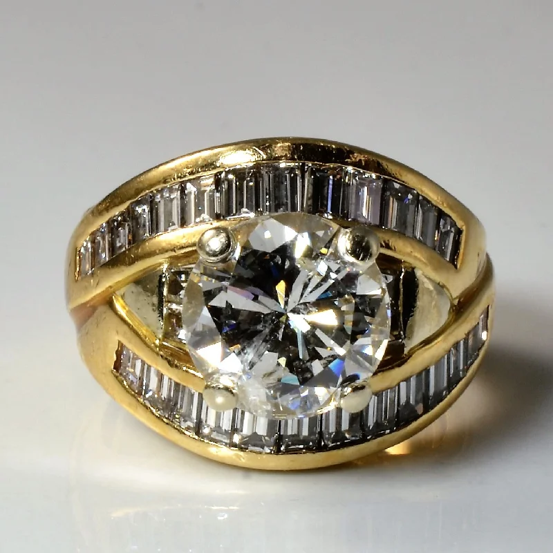 Waterproof Stainless Steel Jewelry For Lasting Beauty Custom Baguette Twist Diamond Ring | 3.99ctw | SZ 4.75 |