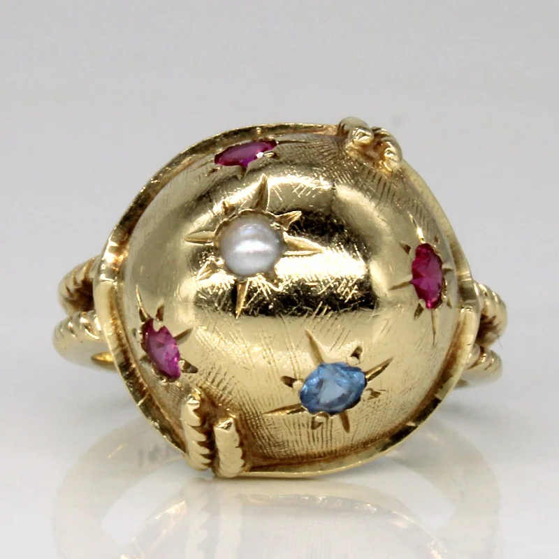 Exclusive Online Jewelry Sale – Don't Wait Multi Gem Dome Ring | 0.23ctw | SZ 4.75 |