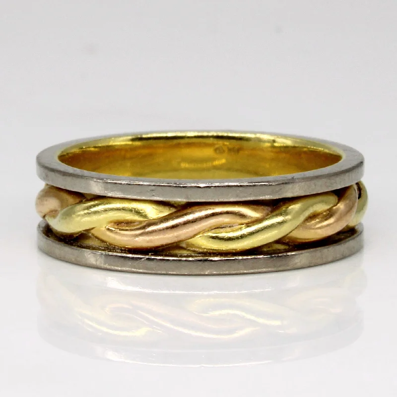 Flash Sale On Exquisite Jewelry – Don't Miss Out Tri Tone Braided Gold Band | SZ 6.75 |
