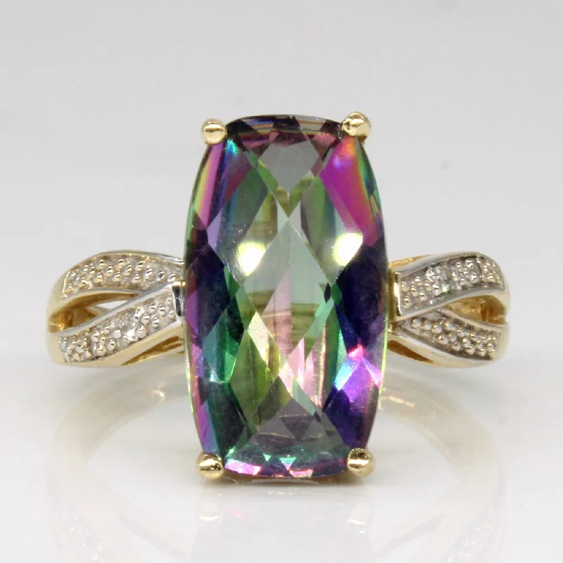 Get The Best Deals On Timeless Jewelry Pieces Mystic Topaz & Diamond Cocktail Ring | 4.10ct, 0.02ctw | SZ 6 | Get The Best Deals On Timeless Jewelry Pieces Mystic Topaz & Diamond Cocktail Ring | 4.10ct, 0.02ctw | SZ 6 |