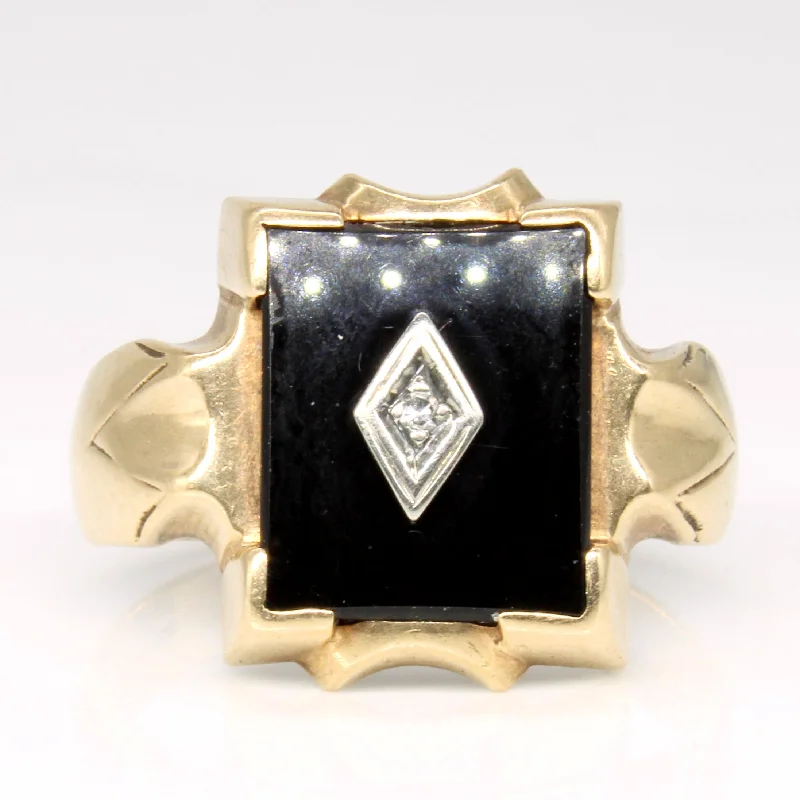 Luxury Meets Affordability – Jewelry Sale Now Live Onyx & Diamond Signet Ring | 2.10ct, 0.01ct | SZ 7.25 | Luxury Meets Affordability – Jewelry Sale Now Live Onyx & Diamond Signet Ring | 2.10ct, 0.01ct | SZ 7.25 |