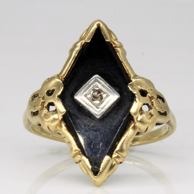 Everyday Jewelry Essentials Now On Sale Onyx & Diamond Cocktail Ring | 2.70ct, 0.02ct | SZ 7 | Everyday Jewelry Essentials Now On Sale Onyx & Diamond Cocktail Ring | 2.70ct, 0.02ct | SZ 7 |