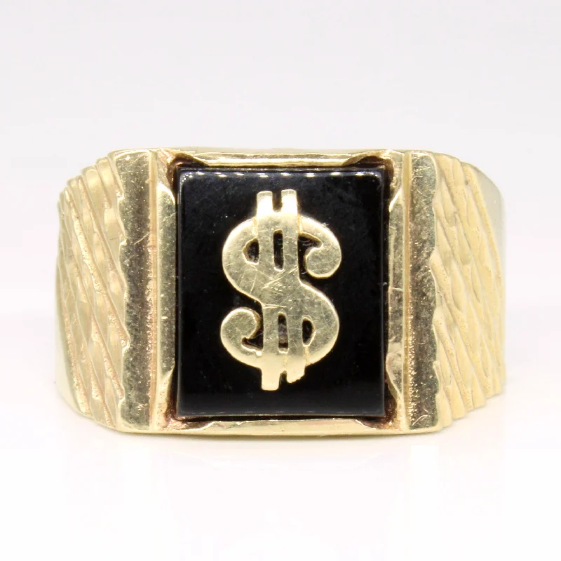 Special Offers On Handcrafted And Designer Jewelry Onyx Dollar Sign Ring | 1.65ct | SZ 10 | Special Offers On Handcrafted And Designer Jewelry Onyx Dollar Sign Ring | 1.65ct | SZ 10 |
