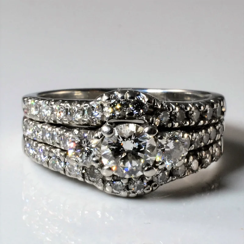 Best Jewelry Sale – Shop Exclusive Designs Now Three Stone Soldered Diamond Wedding Set | 1.53ctw | SZ 7 | Best Jewelry Sale – Shop Exclusive Designs Now Three Stone Soldered Diamond Wedding Set | 1.53ctw | SZ 7 |