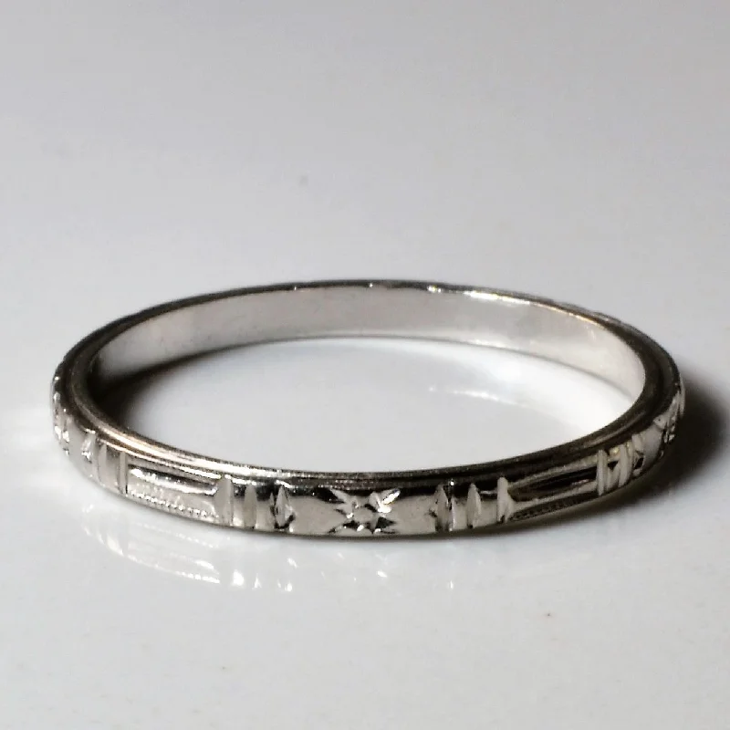 Luxury Meets Affordability – Jewelry Sale Live Now Mid Century Ornate Platinum Band | SZ 6.5 | Luxury Meets Affordability – Jewelry Sale Live Now Mid Century Ornate Platinum Band | SZ 6.5 |