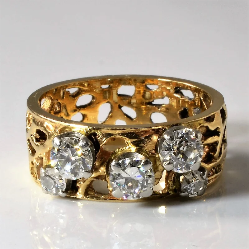 Everyday Jewelry Essentials Now On Sale Open Work Mixed Cut Diamond Ring | 0.93ctw | SZ 6.75 | Everyday Jewelry Essentials Now On Sale Open Work Mixed Cut Diamond Ring | 0.93ctw | SZ 6.75 |