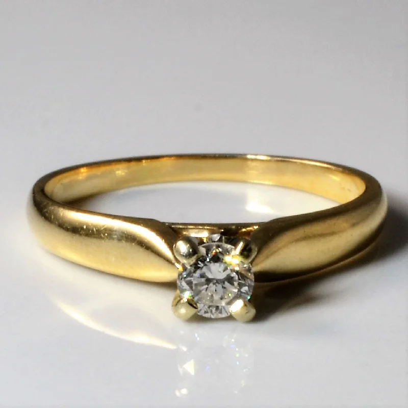 Waterproof Stainless Steel Jewelry For Lasting Beauty Yellow Gold Solitaire Diamond Ring | 0.24ct | SZ 7 | Waterproof Stainless Steel Jewelry For Lasting Beauty Yellow Gold Solitaire Diamond Ring | 0.24ct | SZ 7 |