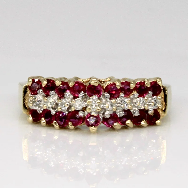 Premium Jewelry, Premium Discounts – Act Fast Ruby & Diamond High Set Peak Ring | 0.36ctw, 0.04ctw | SZ 6 | Premium Jewelry, Premium Discounts – Act Fast Ruby & Diamond High Set Peak Ring | 0.36ctw, 0.04ctw | SZ 6 |