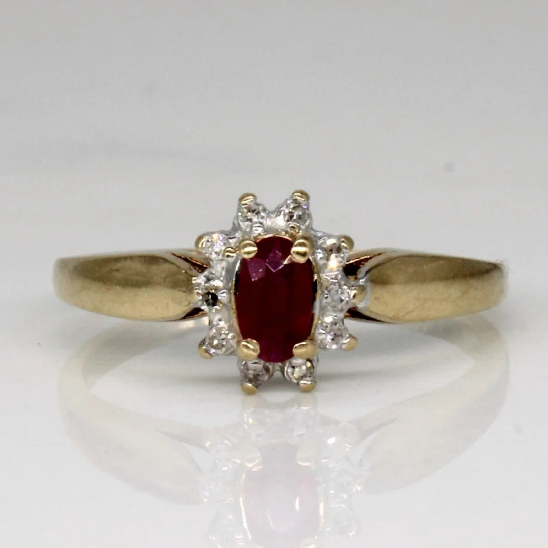Luxury Jewelry Sale – Sparkle For Less Ruby & Diamond Halo Ring | 0.20ct, 0.05ctw | SZ 7 | Luxury Jewelry Sale – Sparkle For Less Ruby & Diamond Halo Ring | 0.20ct, 0.05ctw | SZ 7 |