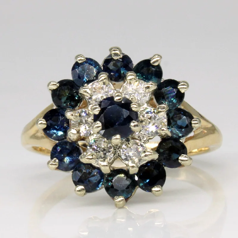 Celebrate With Sparkle – Jewelry Sale Now Live High Set Sapphire & Diamond Cocktail Ring | 1.35ctw, 0.28ctw | SZ 6.5 | Celebrate With Sparkle – Jewelry Sale Now Live High Set Sapphire & Diamond Cocktail Ring | 1.35ctw, 0.28ctw | SZ 6.5 |