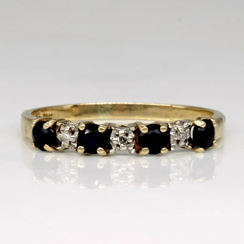 Trendy Minimalist Jewelry For Everyday Wear Sapphire & Diamond Band | 0.36ctw, 0.01ctw | SZ 7.5 | Trendy Minimalist Jewelry For Everyday Wear Sapphire & Diamond Band | 0.36ctw, 0.01ctw | SZ 7.5 |