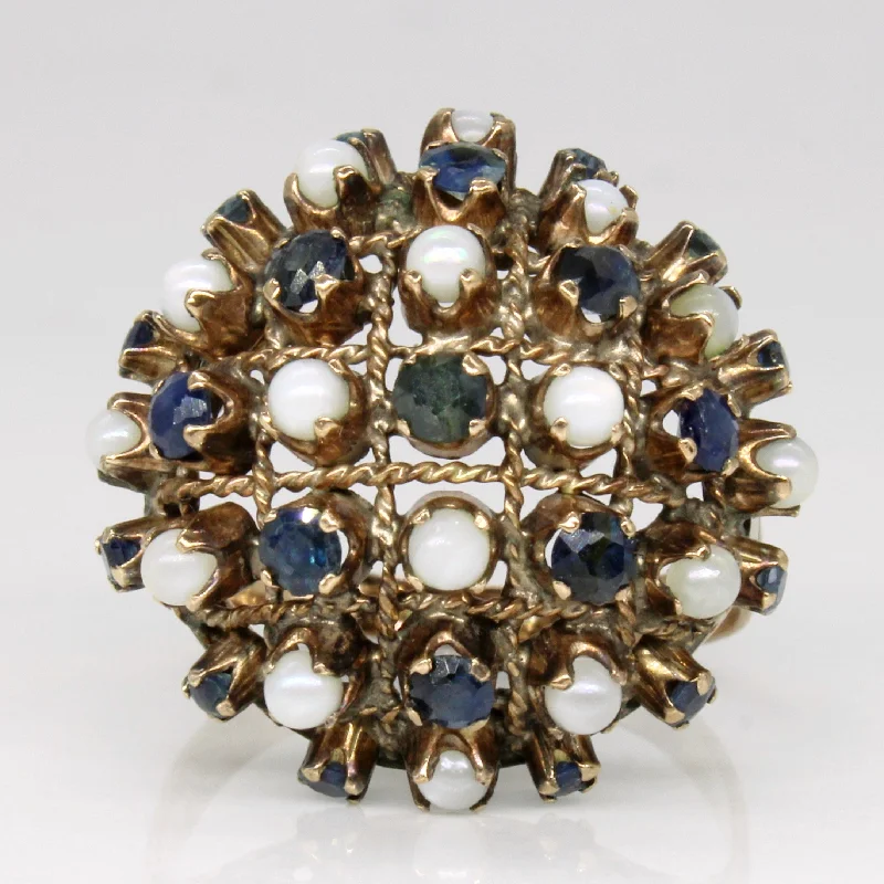 Flash Sale On Exquisite Jewelry – Don't Miss Out Sapphire & Pearl Globe Ring | 0.87ctw | SZ 7.75 | Flash Sale On Exquisite Jewelry – Don't Miss Out Sapphire & Pearl Globe Ring | 0.87ctw | SZ 7.75 |
