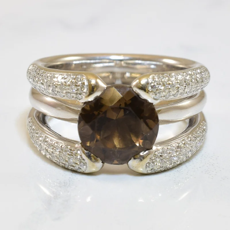 Limited-Time Jewelry Discounts – Shine Without The Splurge Smoky Quartz & Diamond Split Shank Ring | 0.60ctw, 2.00ct | SZ 6.5 | Limited-Time Jewelry Discounts – Shine Without The Splurge Smoky Quartz & Diamond Split Shank Ring | 0.60ctw, 2.00ct | SZ 6.5 |