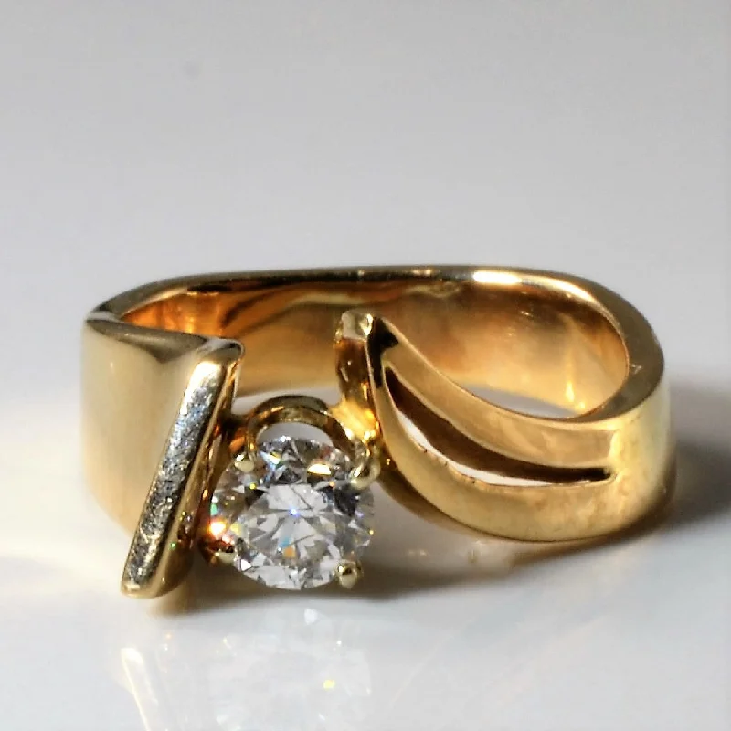 Elegant Jewelry, Exclusive Prices – Shop Now Bypass Swirl Solitaire Diamond Ring | 0.42ct | SZ 5.25 | Elegant Jewelry, Exclusive Prices – Shop Now Bypass Swirl Solitaire Diamond Ring | 0.42ct | SZ 5.25 |
