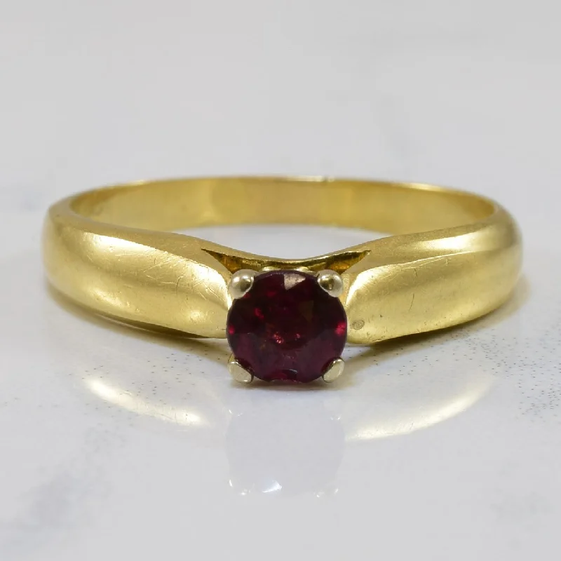 The Perfect Jewelry Piece At The Perfect Discount Tapered Solitaire Garnet Ring | 0.40ct | SZ 7.75 | The Perfect Jewelry Piece At The Perfect Discount Tapered Solitaire Garnet Ring | 0.40ct | SZ 7.75 |