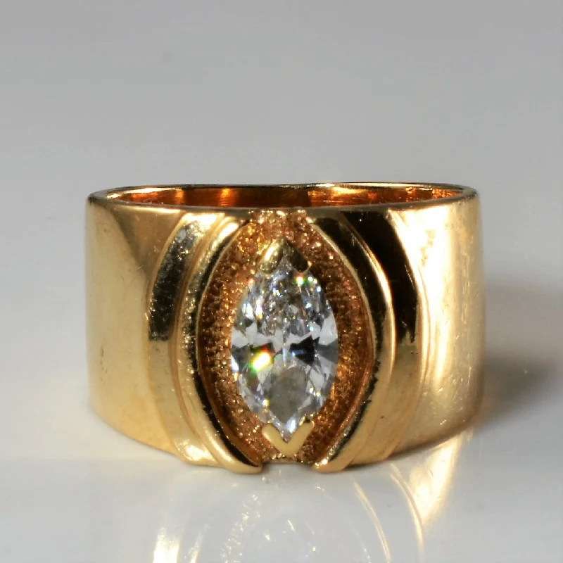 Versatile Layering Jewelry For Effortless Chic Marquise Diamond Wide Ring | 0.70ct | SZ 5.25 | Versatile Layering Jewelry For Effortless Chic Marquise Diamond Wide Ring | 0.70ct | SZ 5.25 |