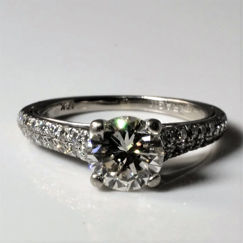 Exclusive Jewelry Sale – Limited-Time Discounts Double Row Pave Band Canadian Engagement Ring | 1.38ctw | SZ 3.75 |